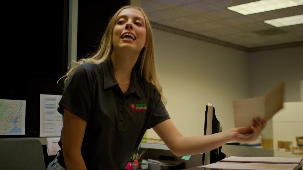 A family cast in a scripted promo film for a home-services company